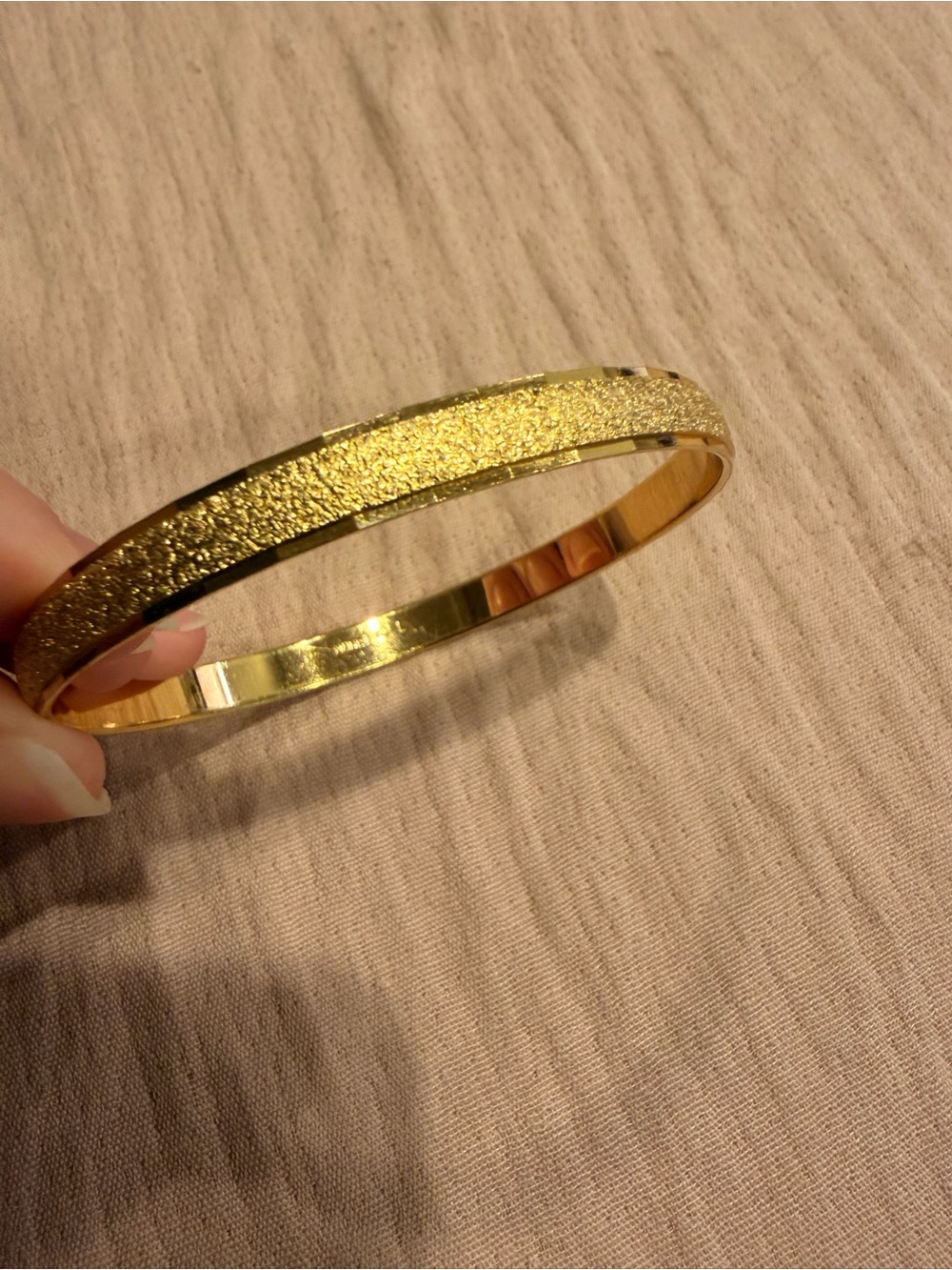 Monet Gold Textured Women's Bangle Bracelet - Elegant Everyday Bracelet